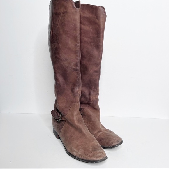 Bandolino Brown Leather Riding Boots Size 8 Women’s Made in Brazil - Picture 1 of 8